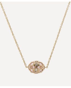 Liberty 9Ct Aragon And Clear Opal Pendant Necklace - White