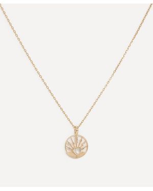 Celine Daoust 14Ct Moonstone Heart Medal Chain Necklace - Natural