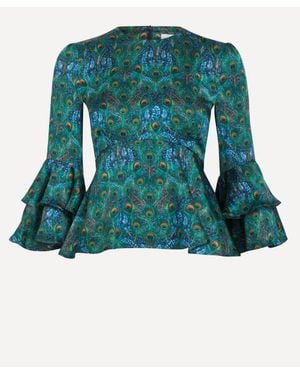 Liberty Silk Gala Top - Green