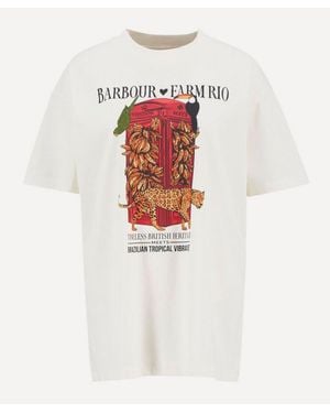 Barbour X Farm Rio Maria Clara Graphic T-Shirt - White