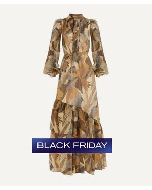 FARM Rio Dotted Macaws Maxi Dress - Natural