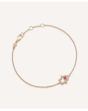 Astley Clarke 14Ct Ruby Hamsa Hand Bracelet - Blue