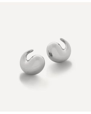 Monica Vinader Sterling Nura Stud Earrings - White