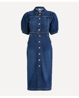 Scamp & Dude Plait Detail Denim Dress - Blue