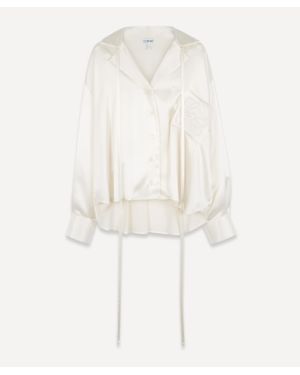 Loewe Anagram Satin Pajama Blouse - Multicolor