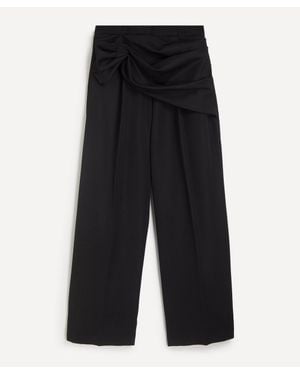 Simone Rocha Gathered Flower Sash Pants - Black