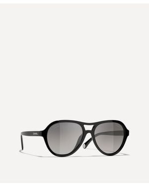 CHANEL Pilot Sunglasses - Black