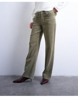 TOPSHOP Ember Low Rise Cord Jeans - Grey