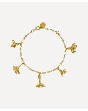 Alex Monroe 22Ct-Plated Wildflower Medley Charm Bracelet - Natural