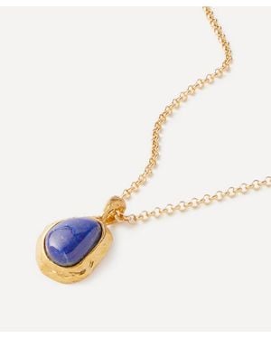 Alighieri 24Ct-Plated The Droplet Of The Horizon Lapis Lazuli Necklace - Metallic
