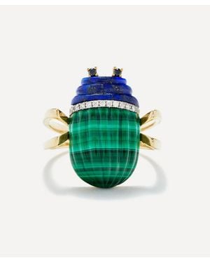 Yvonne Léon 9Ct Scarab Ring - Blue