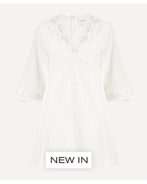 Posse Darya Silk-Blend Kaftan - White