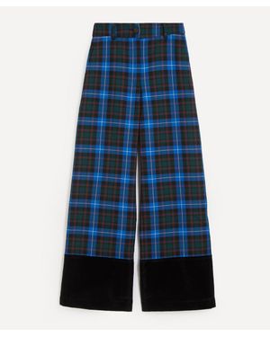 Maria de la Orden Romeo Tartan Pants - Blue