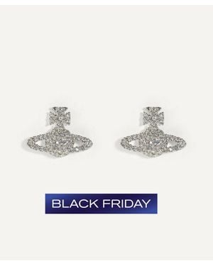 Vivienne Westwood Tone Grace Bas Relief Stud Earrings - White