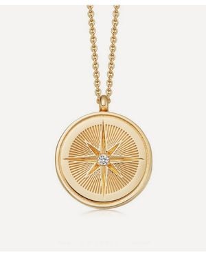 Astley Clarke 18Ct-Plated Vermeil Celestial Compass Locket Necklace - Metallic
