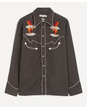 Nudie Jeans Gonzo Embroidered Western Shirt - Black