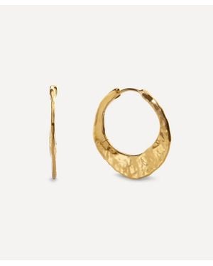 Monica Vinader 18Ct-Plated Vermeil Capri Medium Hoop Earrings - Metallic