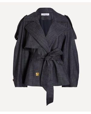 Franchise Gabi Denim Trench Jacket - Blue