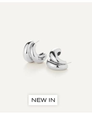 Jenny Bird Plated Orla Hoop Earrings - White