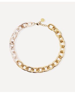 By Alona 18Ct-Plated Astro Marbled Chain Necklace - Blue