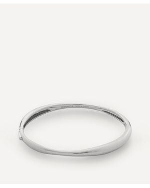 Monica Vinader Sterling Nura Thin Bangle Bracelet - Natural