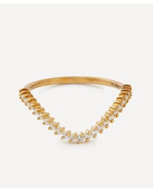 Yvonne Léon 9Ct Mini Alliance Vague Diamond Ring - White