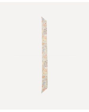 Liberty Watercolor Thorpe Silk Ribbonette - White