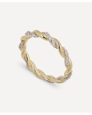 Lucy Delius Jewellery 14Ct Diamond Rope Ring - Metallic