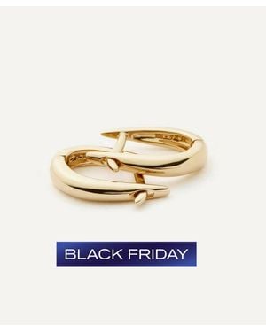 Missoma 14Ct Fine Claw Huggie Hoop Earrings - Natural