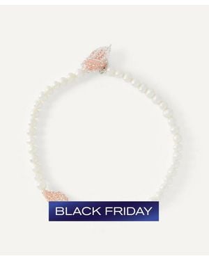 Pura Utz Beaded Shell Pearl Necklace - White