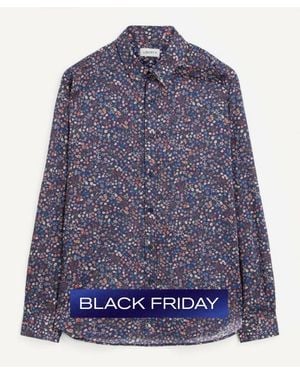 Liberty Classic Fit Tana Lawn Cotton Shirt - Blue