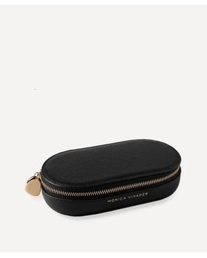 Monica Vinader Leather Oval Jewellery Box - Black