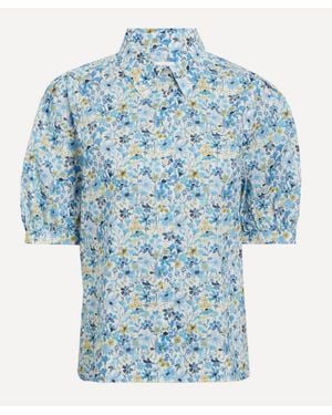 Liberty Puff-Sleeve Shirt - Blue