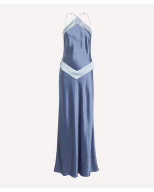 Reformation Jillian Silk Dress - Blue