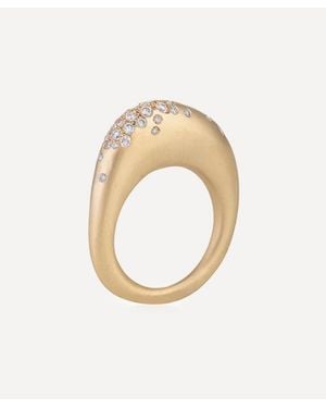 Nada Ghazal 18Ct Urban Winter Thin Ring - Metallic