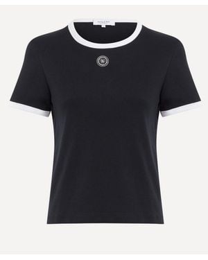 Sporty & Rich Srhwc Ringer T-Shirt - Black