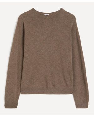 Jil Sander Cashmere-Blend Crew-Neck Wool Sweater - Brown