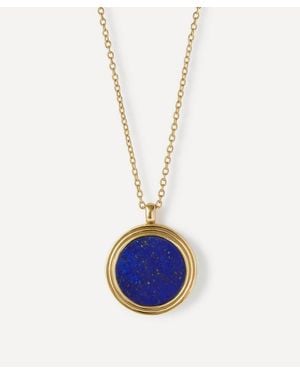 Astley Clarke 18Ct-Plated Vermeil Stilla Lapis Locket Necklace - Blue