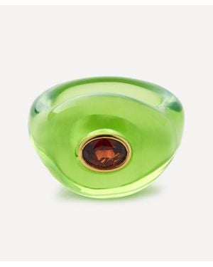 Lizzie Fortunato Plated Monument Cocktail Ring - Green