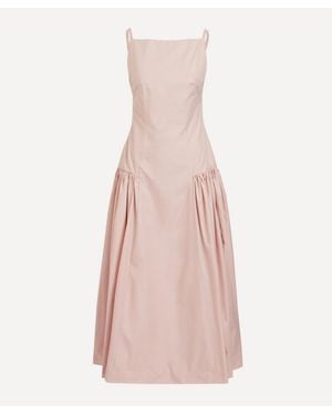 Molly Goddard Emerald Backless Pleated Dress - Pink