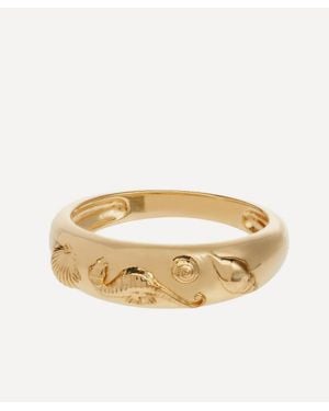 Anna + Nina 14Ct-Plated Sable Ring - White