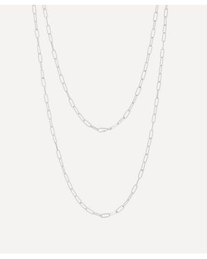 Annoushka 14Ct Mini Long Cable Chain Necklace - White