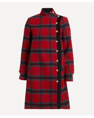 Maria de la Orden Casimir Check Coat - Red