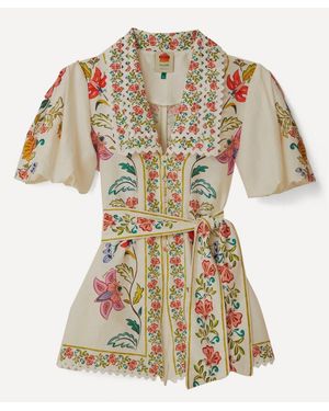 FARM Rio Floral Insects Romper - Metallic