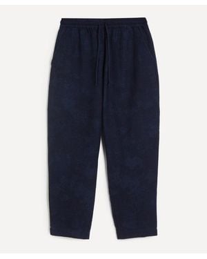 Universal Works Denim Camo Braga Pants - Blue