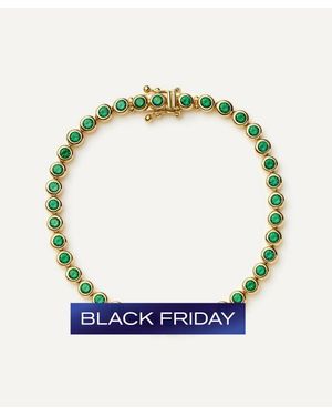 Missoma 18Ct-Plated Vermeil Tennis Round Bracelet - Green