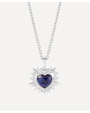 Rachel Jackson Sterling Electric Love September Birthstone Necklace - White