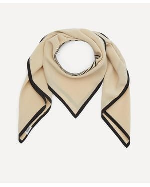 TOTEME Centered Monogram Silk Scarf - Natural