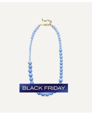 Anni Lu 18Ct-Plated Float Beaded Necklace - Blue