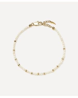 Missoma 18Ct-Plated Micro Pearl Beaded Bracelet - Natural